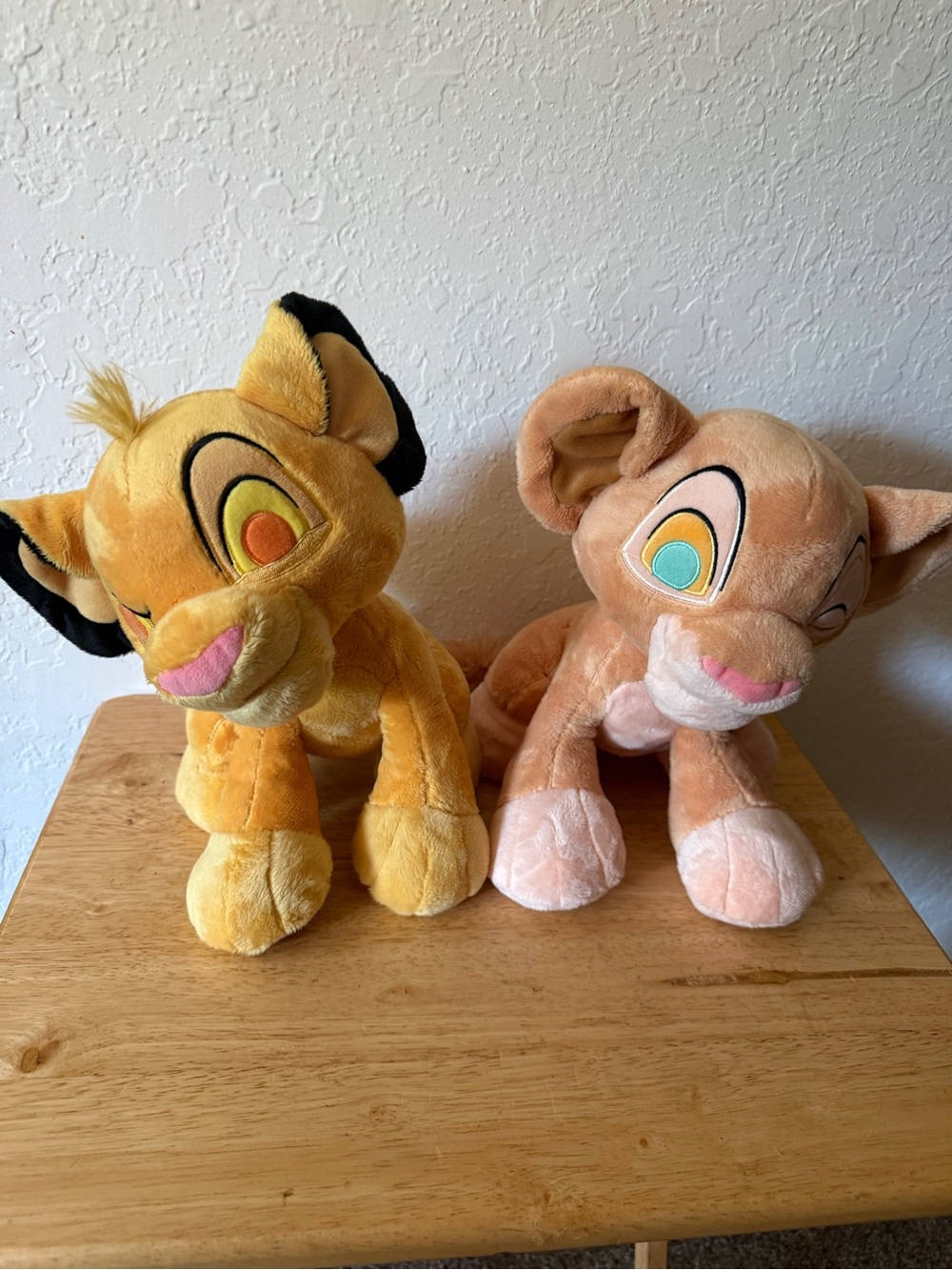 Disney Simba and Nala Plush Pair - Yellow and Peach